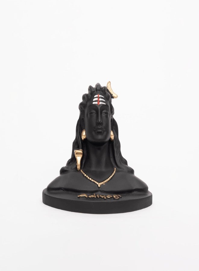 Dev Aastha Resin Small Adiyogi Shiva Statue for Car Dashboard| Adiyogi Statue for Home Decor Pooja Room Office| Mahadev Murti Lord Shiva Idol Gift for Diwali Maha Shivratri Housewarming Birthday - Image 1